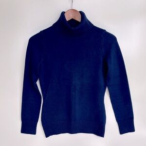 Dark Blue Turtleneck Sweater